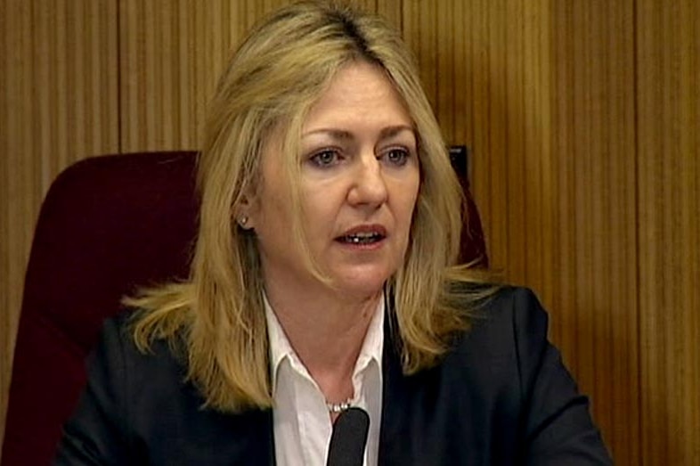 Margaret Cunneen delivers her opening remarks at the inquiry into sexual abuse in the Catholic Church.