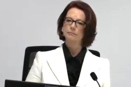 Julia Gillard appears before the Trade Union Royal Commission in Sydney.