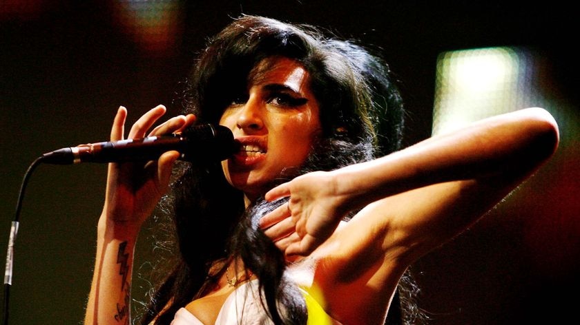 Poorly...Winehouse was taken to hospital for a similar complaint in July.