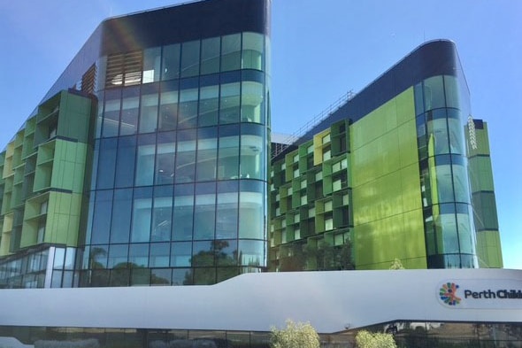 Exterior shot of the unopened Perth Children's Hospital.