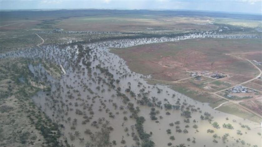 Cooper Creek has been in flood since heavy rain in western Qld late last year.