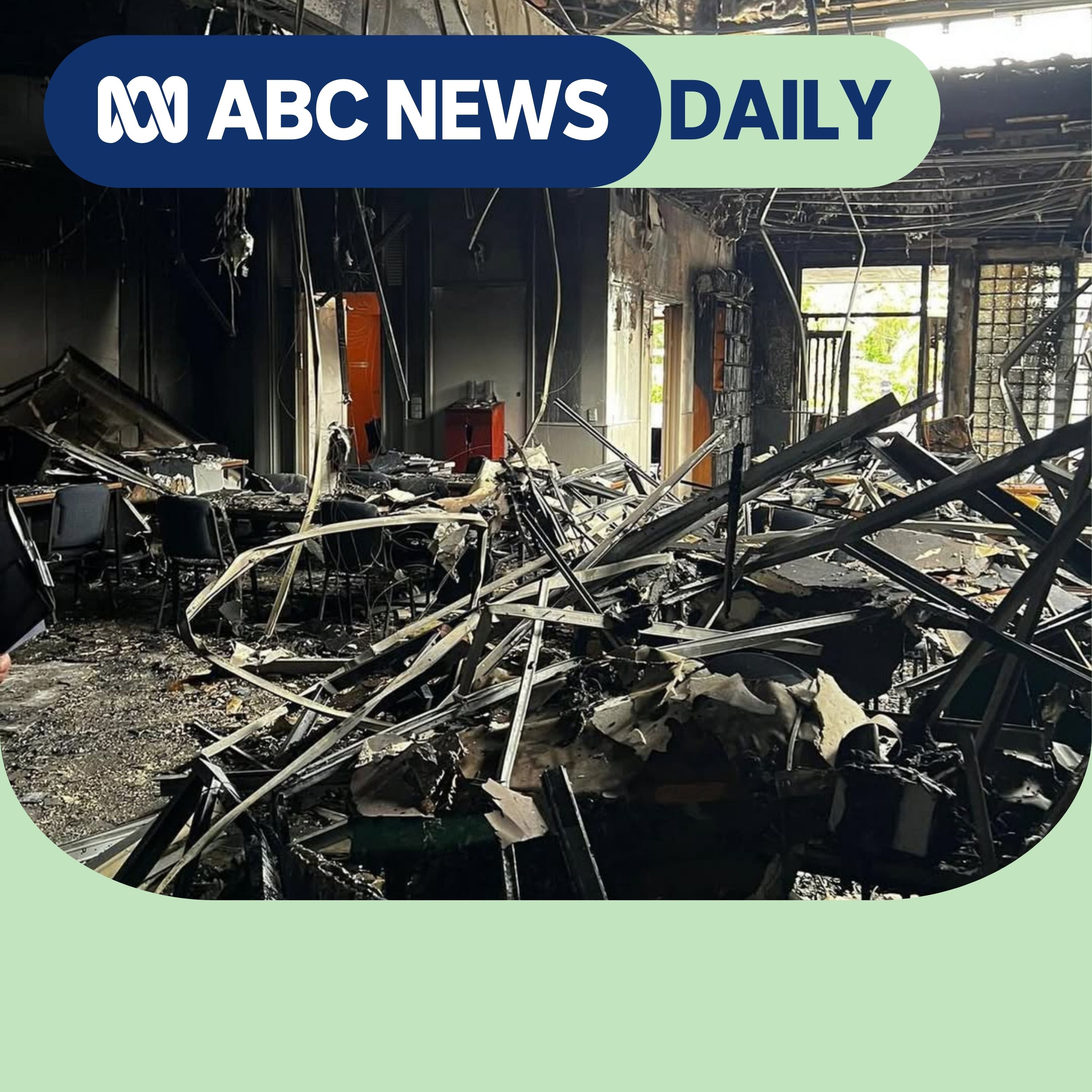 Fire damage at Adass Israel Synagogue in Melbourne
