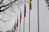 The Avenue of Flags in Cooma has proved controversial over recent years. (File photo)