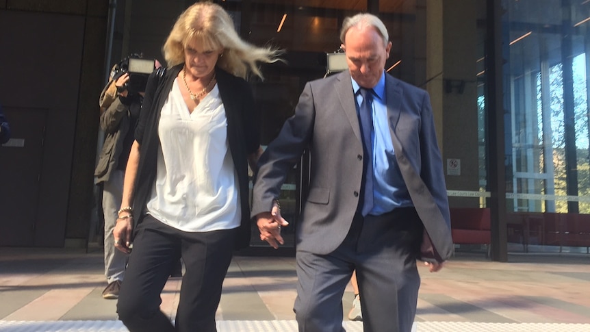 David Moore leaving court