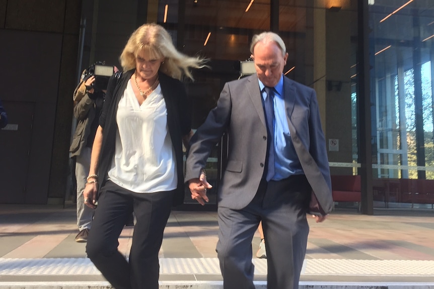 David Moore leaving court