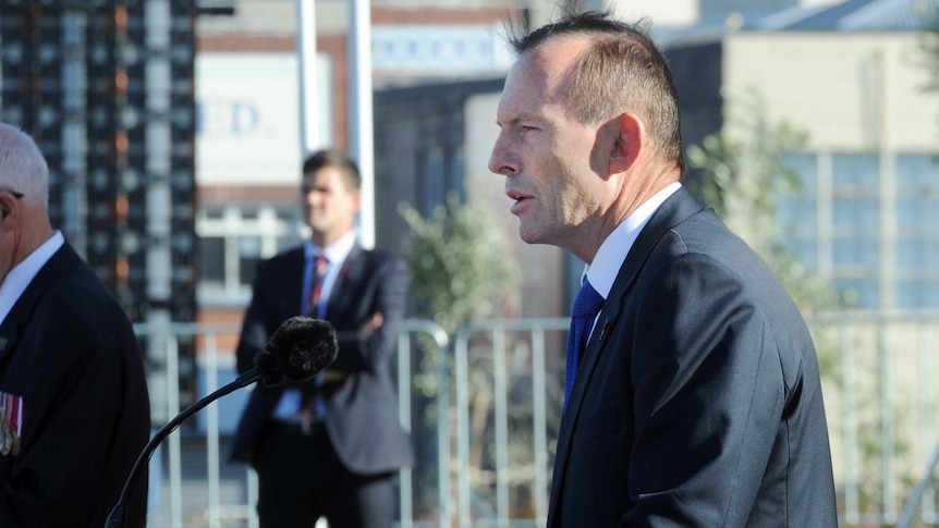 Prime Minister Tony Abbott speaks in Wellington