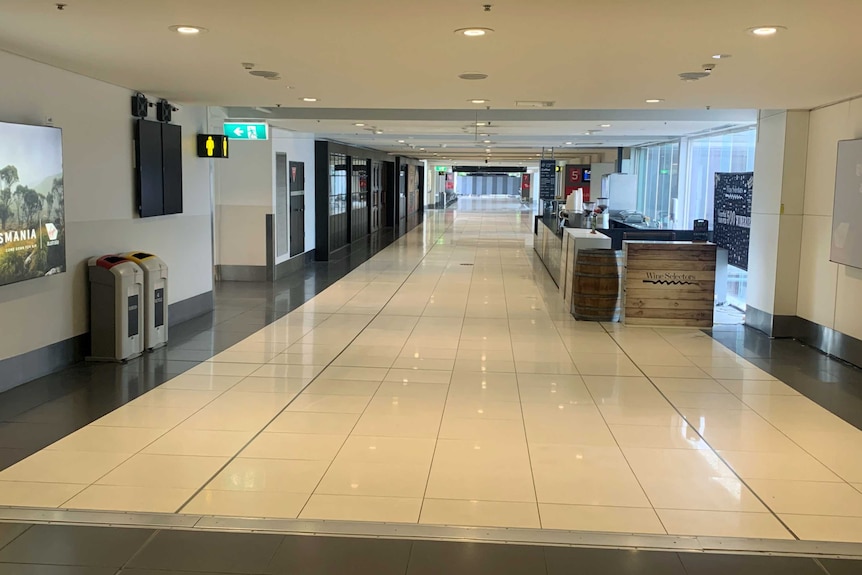 An empty terminal at Melbourne Airport.