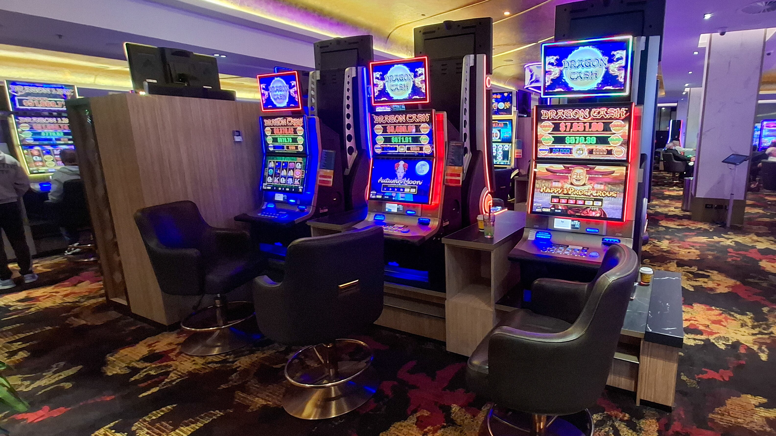 Poker machines generic inside a NSW Club.