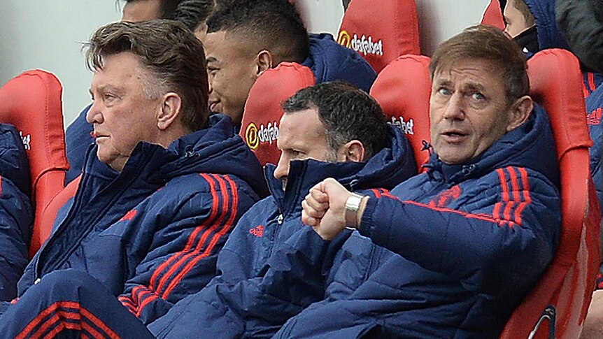 Louis van Gaal watches Manchester United fall to Sunderland