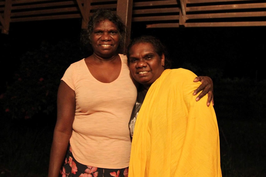 two women hugging