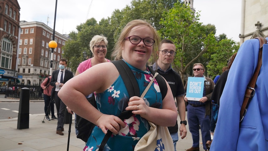 Heidi Crowter outside court.