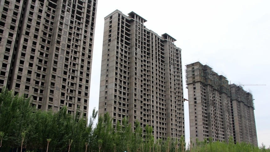 Three under construction apartment complexes