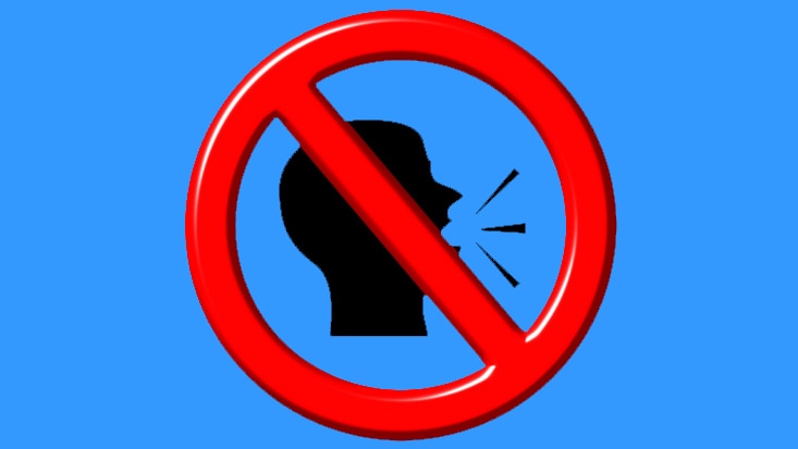No speaking sign (ThinkStock)