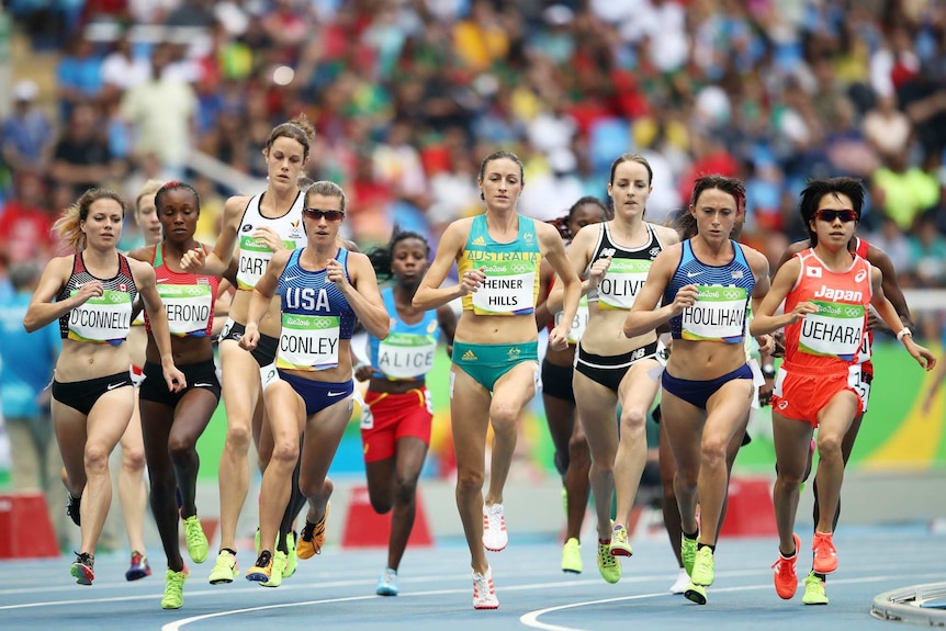 Madeline Hills competes in the Rio 2016 women's 5000m