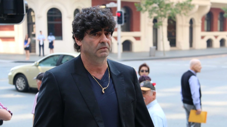 Tony Galati arrives at a Perth court in the CBD
