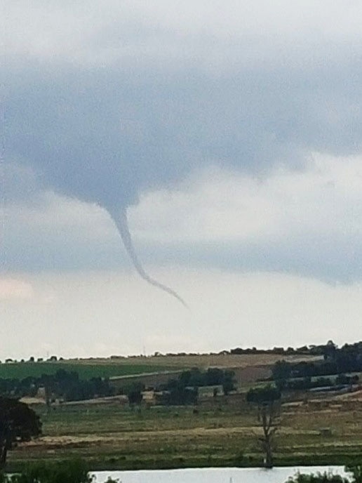 tornado in the sky near Murray Bridge