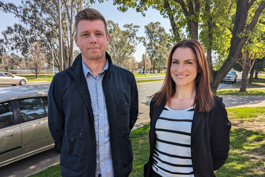 Former Olympic cyclist Brett Lancaster and Rhianon Norton from the Shepparton Cycling Club.