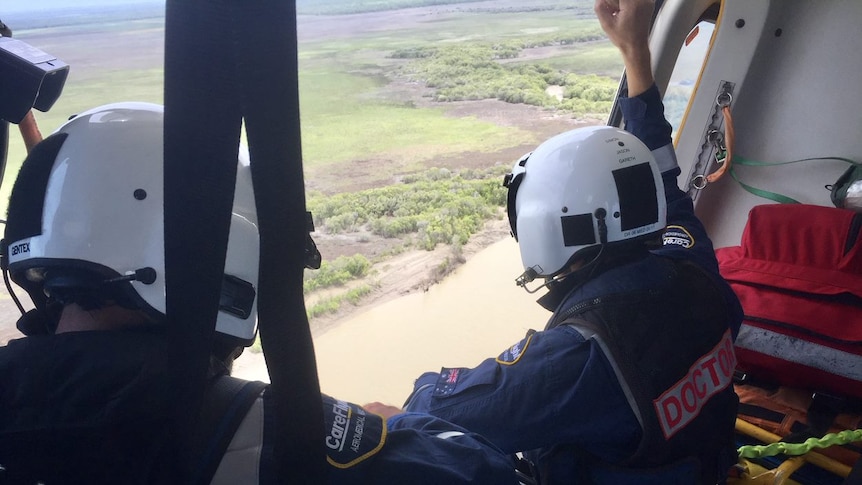 A photo over the South Alligator River taken from the CareFlight helicopter