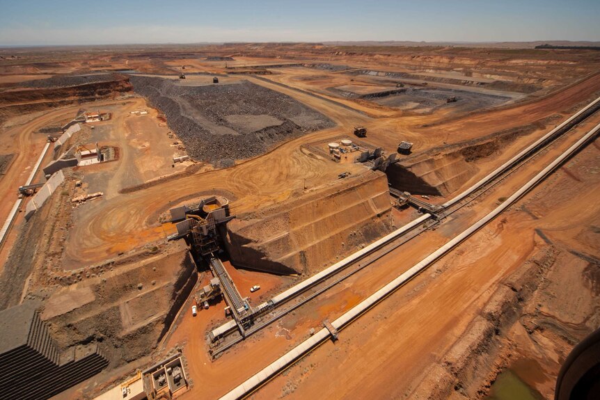 Citic Pacific's Sino Iron mine pit in the WA Pilbara