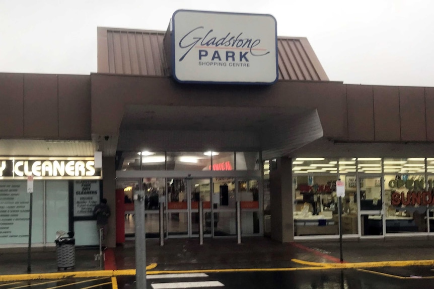 Gladstone Park shopping centre sign.