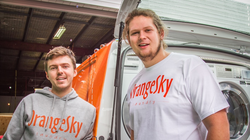 Nic Marchesi and Lucas Patchett prepare to head off on their east coast road trip.