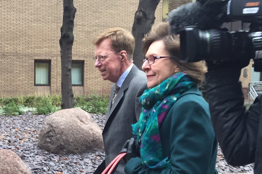 Supporters of Rolf Harris at court