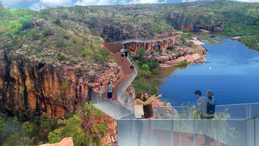 A proposed skywalk to be built over Nitmiluk Gorge.