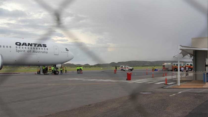 The plane landed without incident and remains grounded in Mount Isa until engineers can fix the problem.