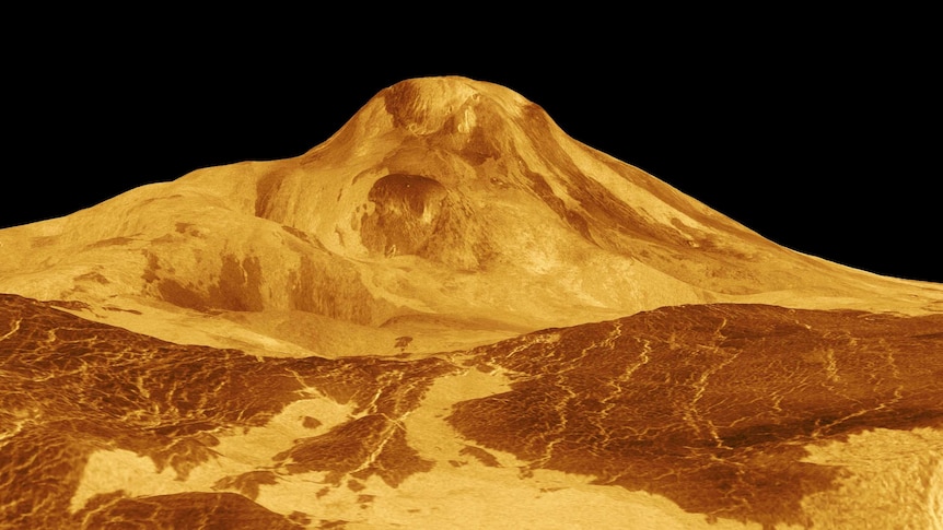 Image of Maat Mons on Venus taken by the Magellan spacecraft