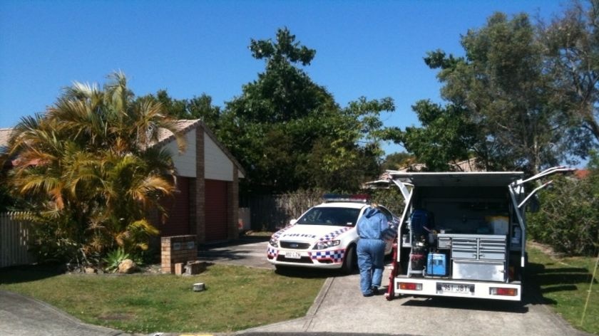 Forensic police are examining Suellen Pike's home at Burleigh Waters.