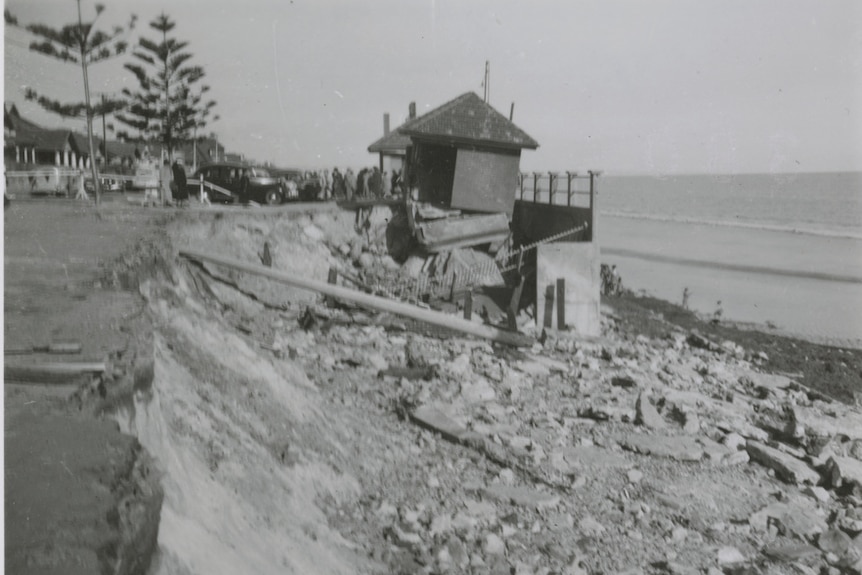 The aftermath of a storm at Adelaide's Henley Beach.