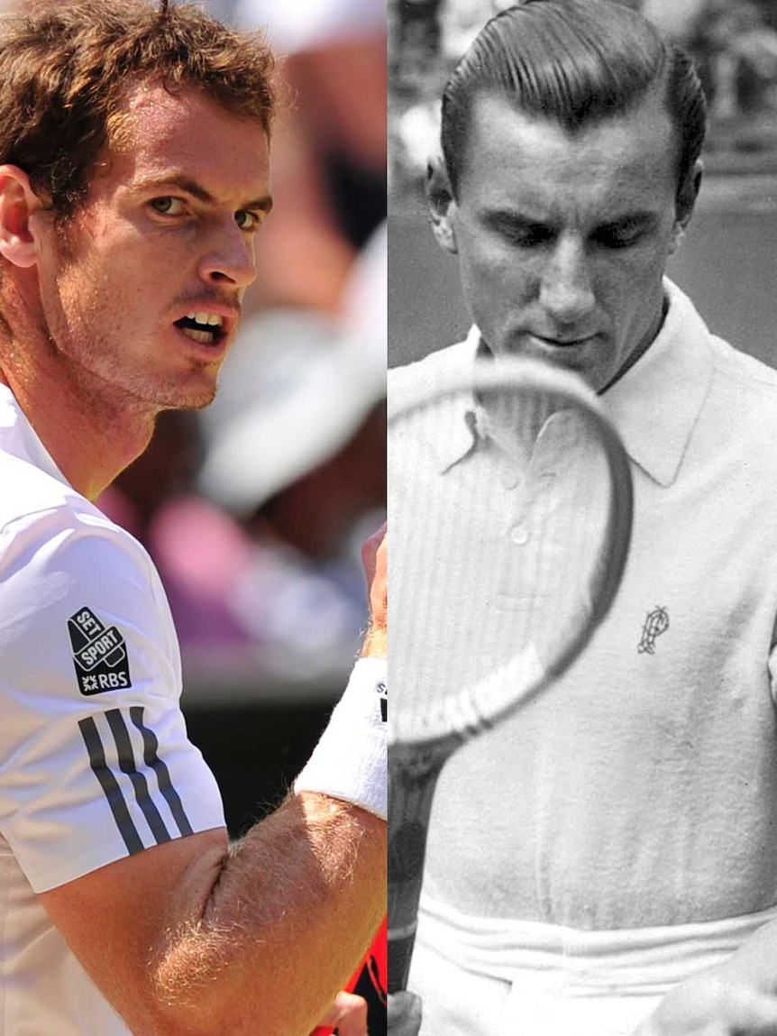 LtoR Andy Murray and Fred Perry.