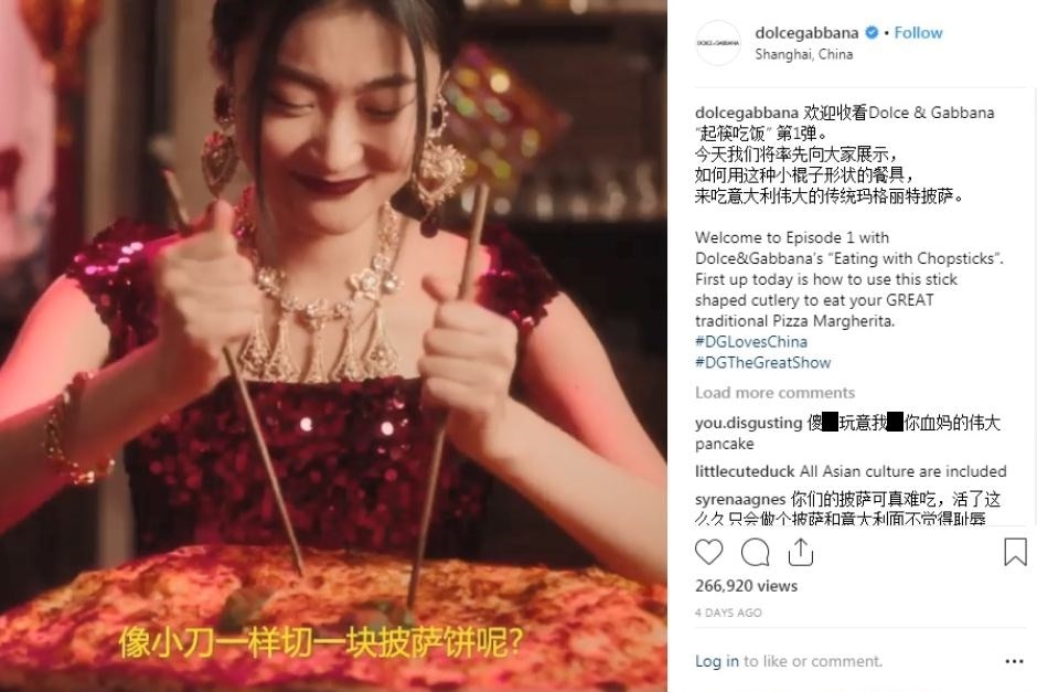 dolce and gabbana controversial ad video