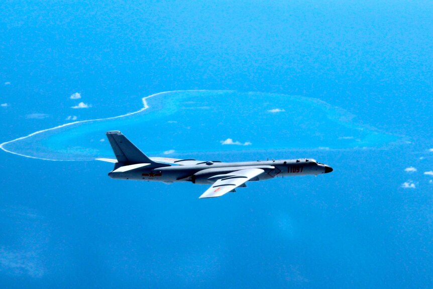飞越台湾领空的有包括具有核能力的中国H-6K轰炸机。