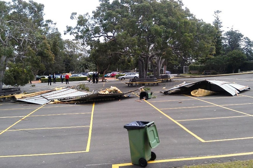 Roof blown off St Paul's Catholic College in Sydney