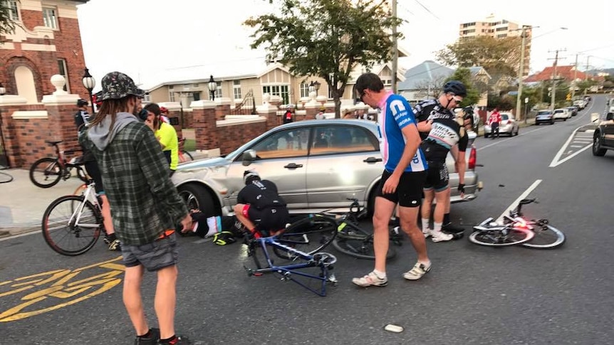 One of the victims right after being hit by a car on Dornoch Terrace.