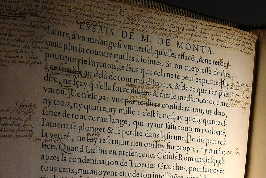 Annotated copy of the Essays of Montaigne