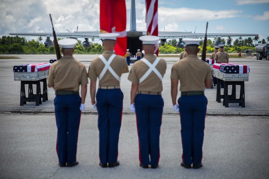 US Marines repatriation ceremony