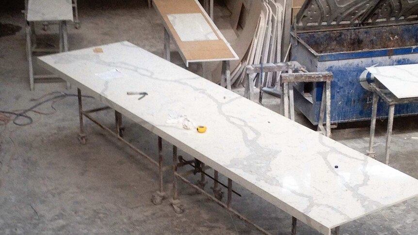 Stone cut for a kitchen bench top