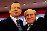 "Magnificent campaign": Opposition Leader Tony Abbott with his mentor John Howard.
