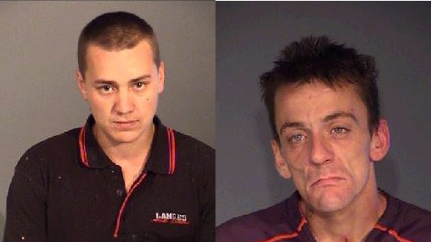 Mugshots of Jacob MacDonald and Patrick McCurley.