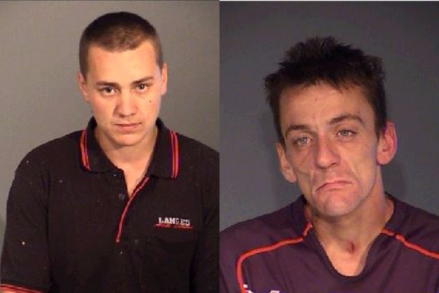 Mugshots of Jacob MacDonald and Patrick McCurley.