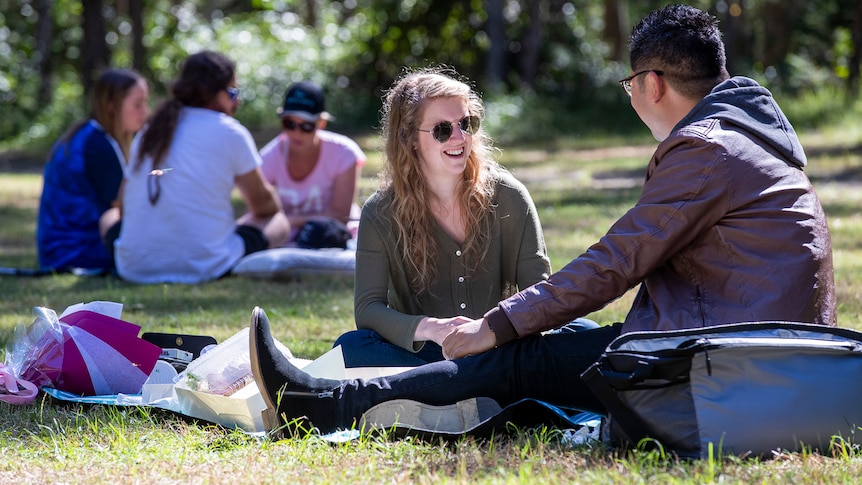 People having a picnic