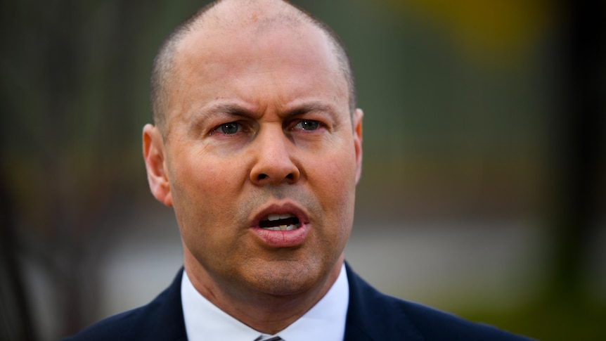 Josh Frydenberg opens his mouth to speak