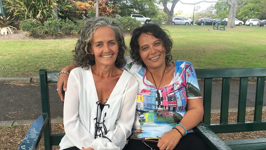 Julie Carrington (left) and Lea Sanson plan to adopt their foster child once the laws are passed.