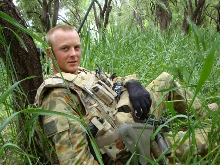 Australian soldier, Chad Dobbs, who served in Iraq and Afghanistan.