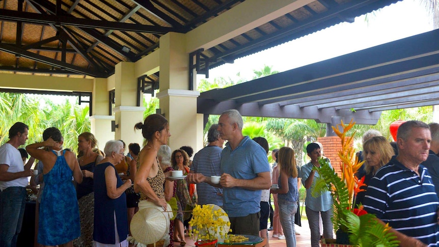 Eric Walsh with fellow UM devotees at the group's Vietnam retreat in march 2019