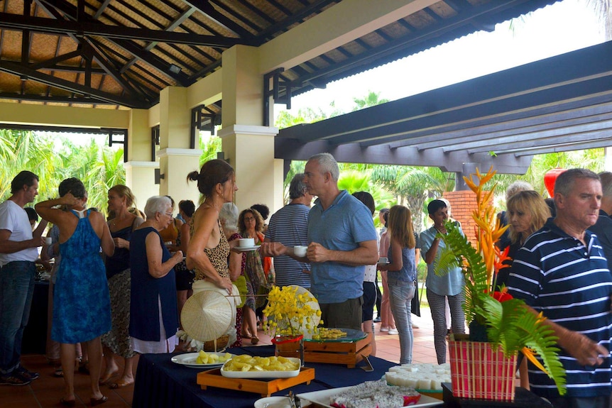 Eric Walsh with fellow UM devotees at the group's Vietnam retreat in march 2019