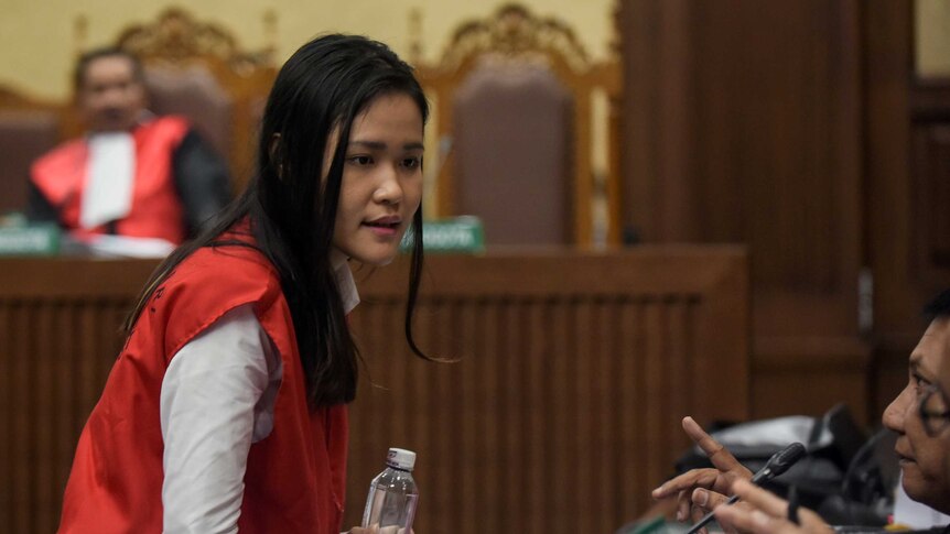 Jessica Wongso during her trial at the Central Jakarta court.