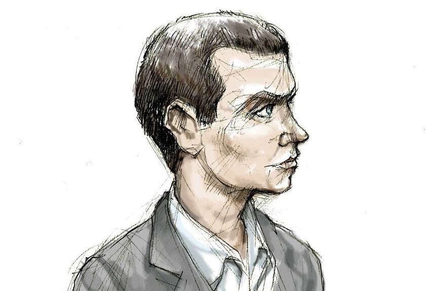 A court sketch of Matthew Graham, considered by the FBI as one of the world's worst paedophiles.